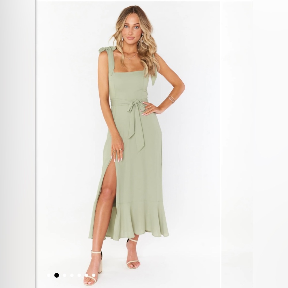 Show Me Your Mumu - Claire midi dress - moss green crisp